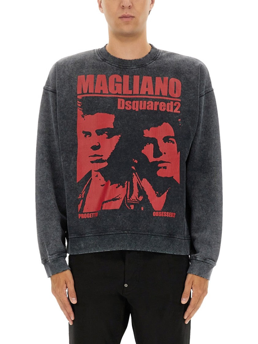 Dsquared2 Washed Black Sweatshirt