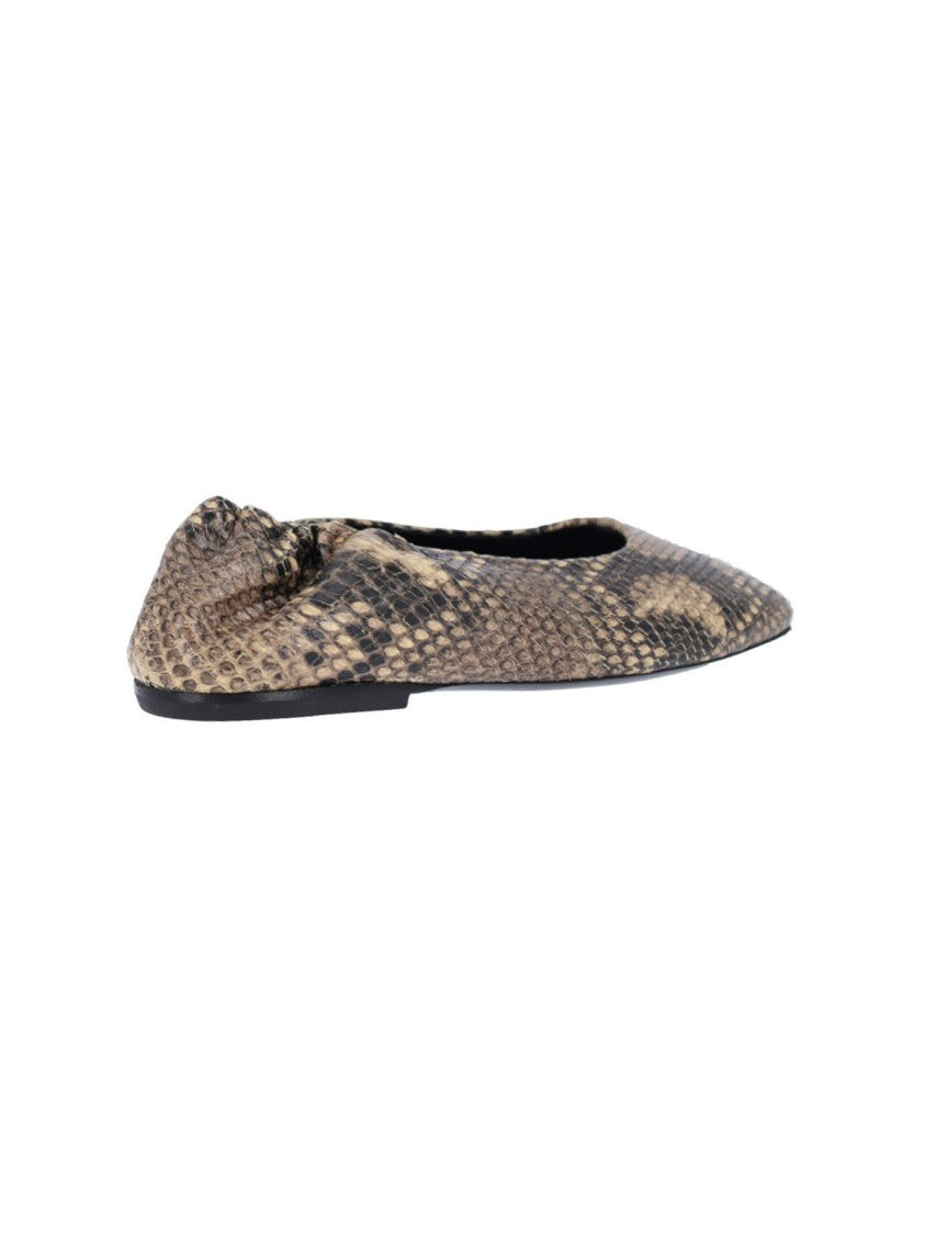 Dries Van Noten Leather Ballerinas – Beige