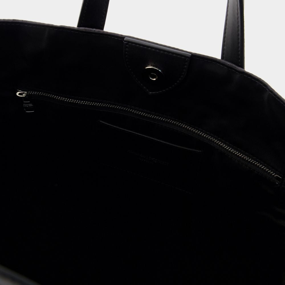 Alexander Mcqueen Harness Shopper Bag - Nylon - Black