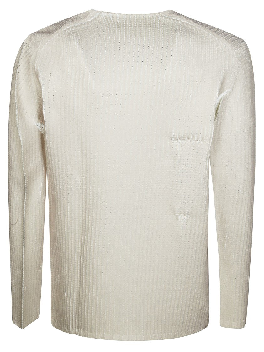 Comme Des Garçons Textured Semi-Sheer Knit Shirt