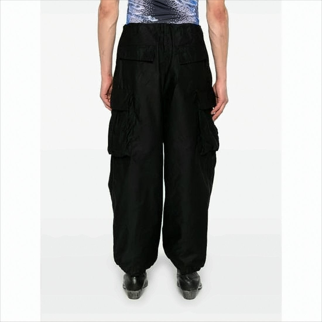 Needles Loose Black Cargo Pants With Adjustable Hem