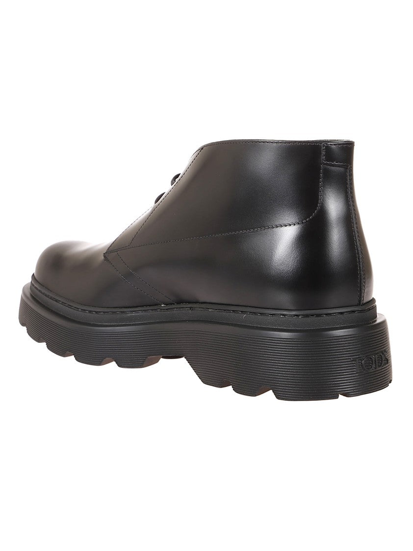 Tod's Leather Shoes With Sole And Lace-Up Closure