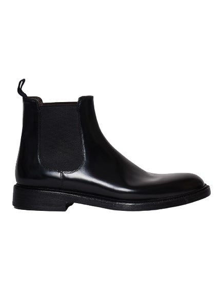 Green George Chelsea-Type Ankle Boot With Side Elastics