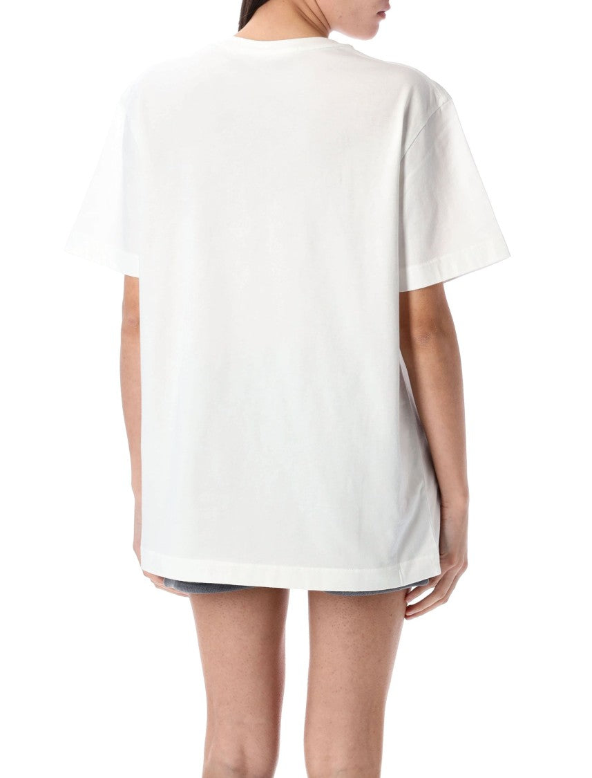 Alexander Wang Distressed Logo Short Sleeve Tee