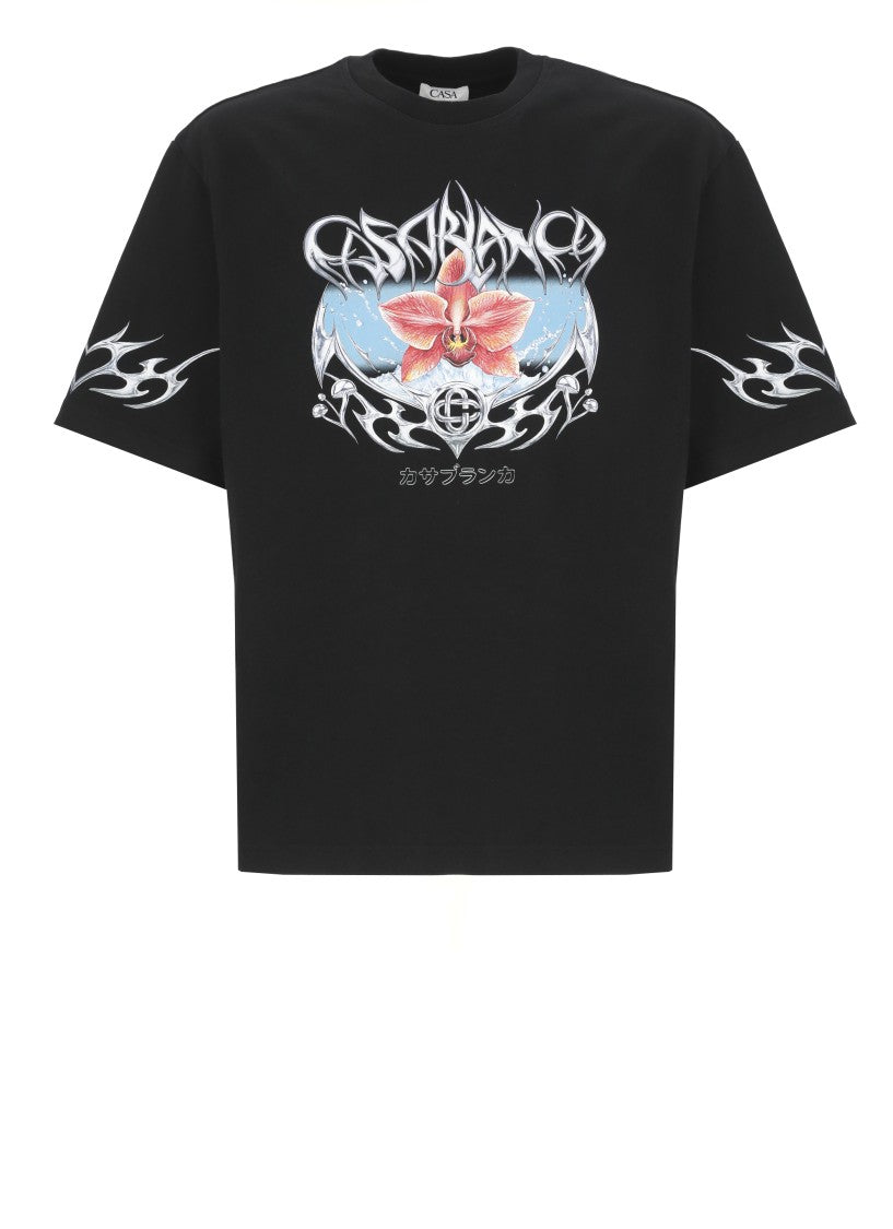 Casablanca Graphic Print Cotton T-Shirt