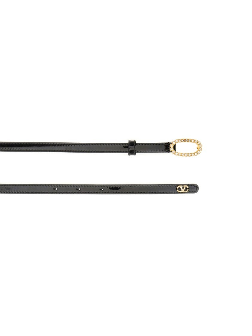 Valentino Garavani Black Leather Belt