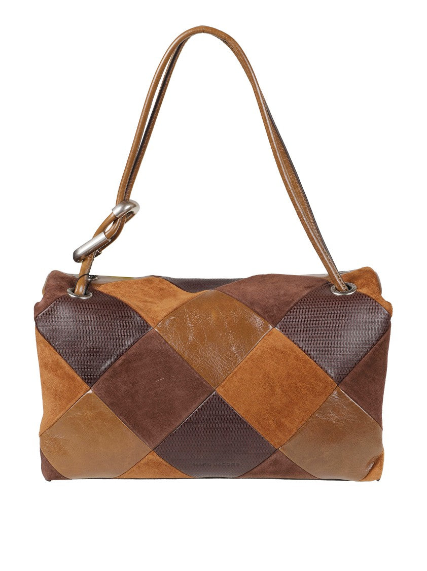 Marc Jacobs Patchwork Handbag With Flap Closure And Silver-Tone Clasp