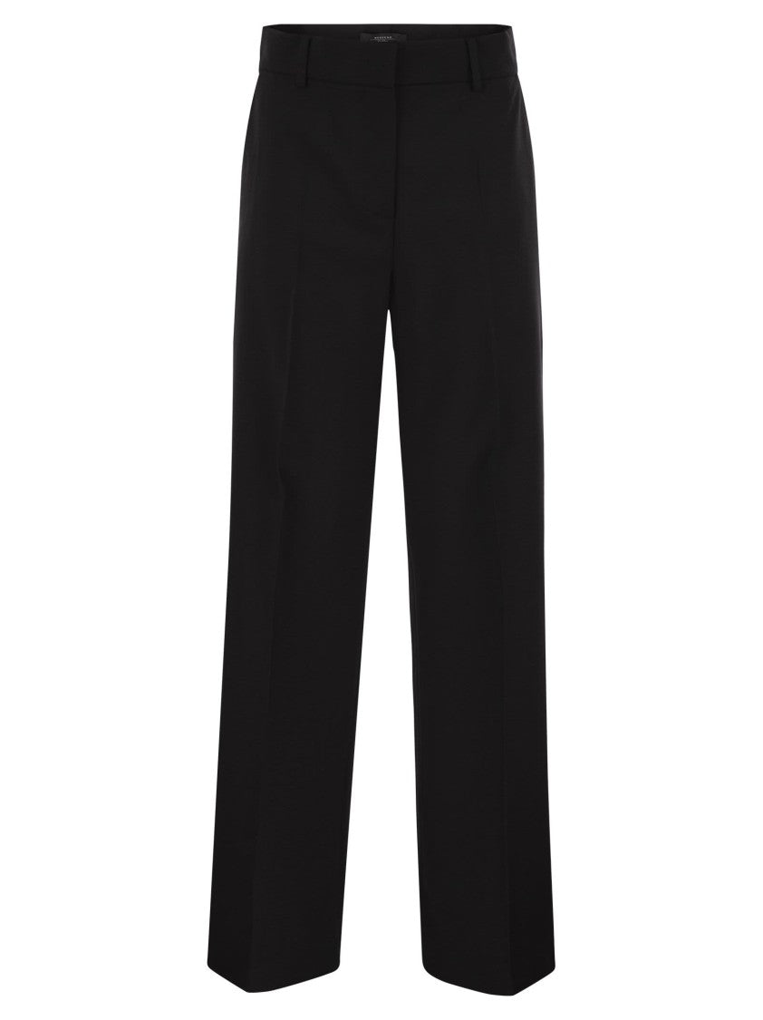Max Mara Visivo - Wool Palazzo Trousers