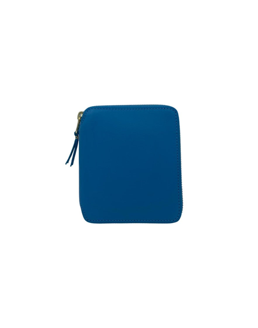 Wallet Cdg Medium Blue Leather Wallet With Minimalist Aesthetic
