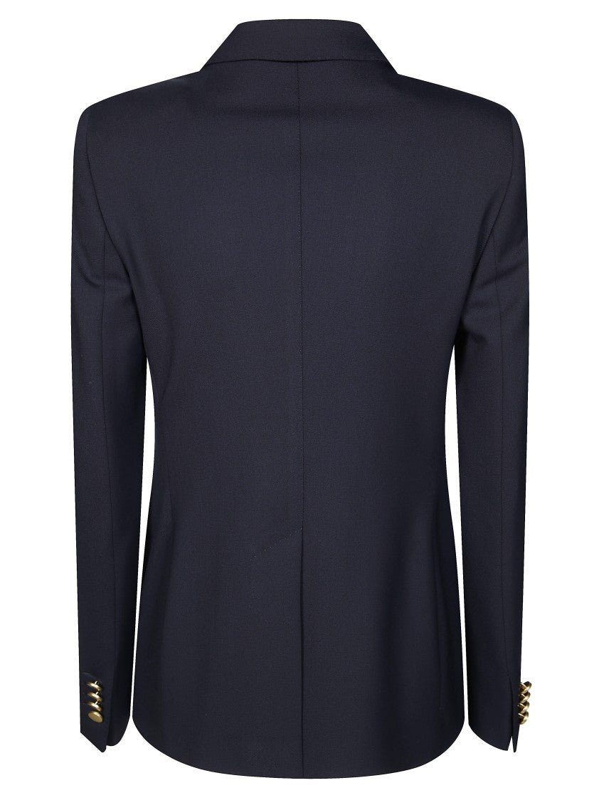 Tagliatore Double-Breasted Wool Blazer With Structured Silhouette