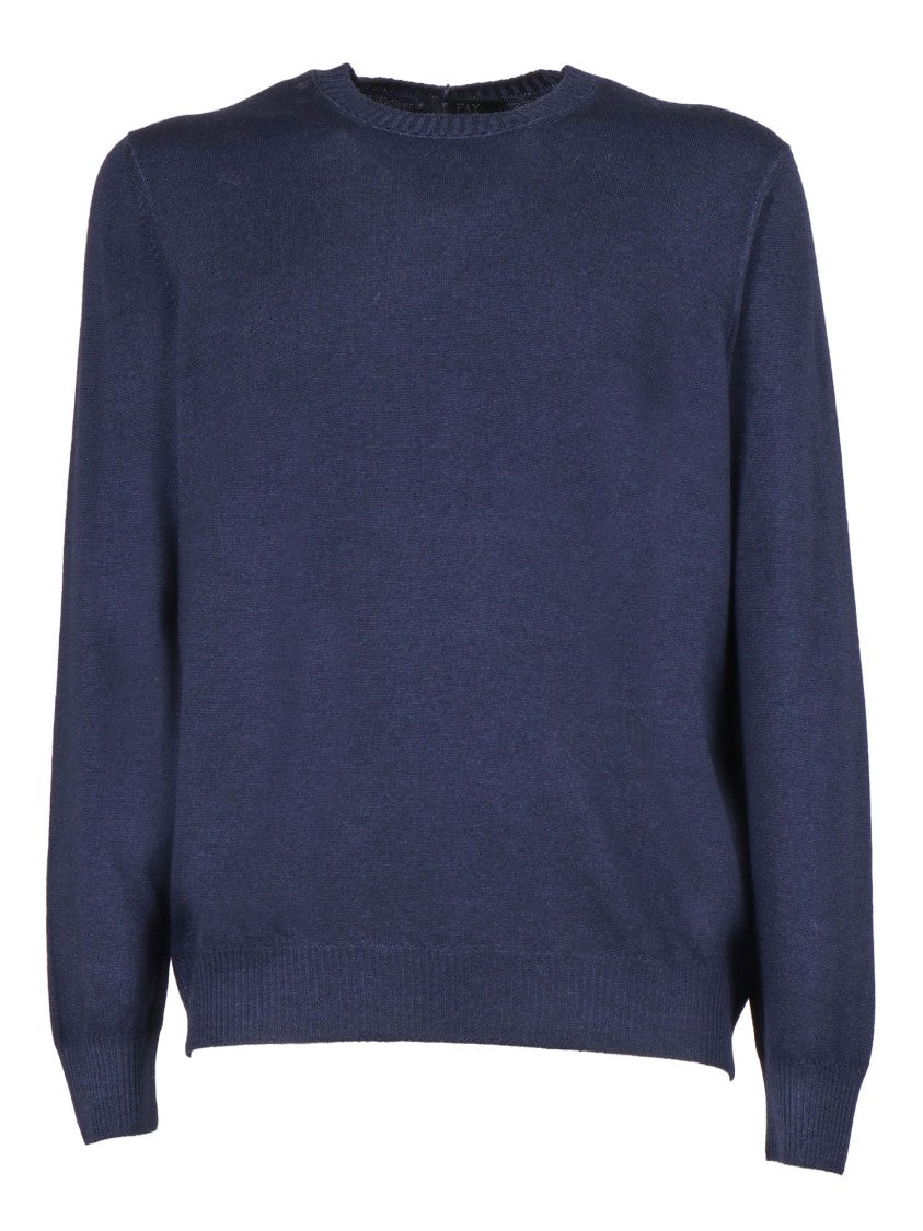 Fay Crew Neck Sweater In Fine Knit Virgin Wool