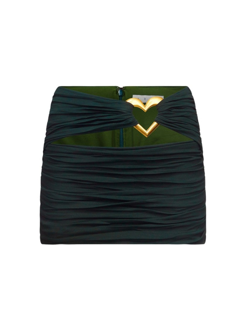 Area Heart Ruched Mini Skirt