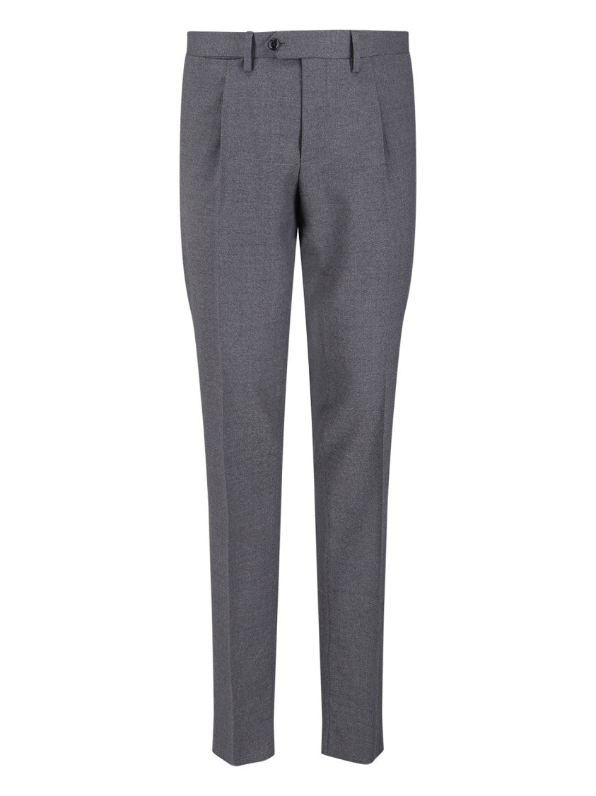 Lardini Tailored Double-Breasted Suit With Decorative Flower Pin