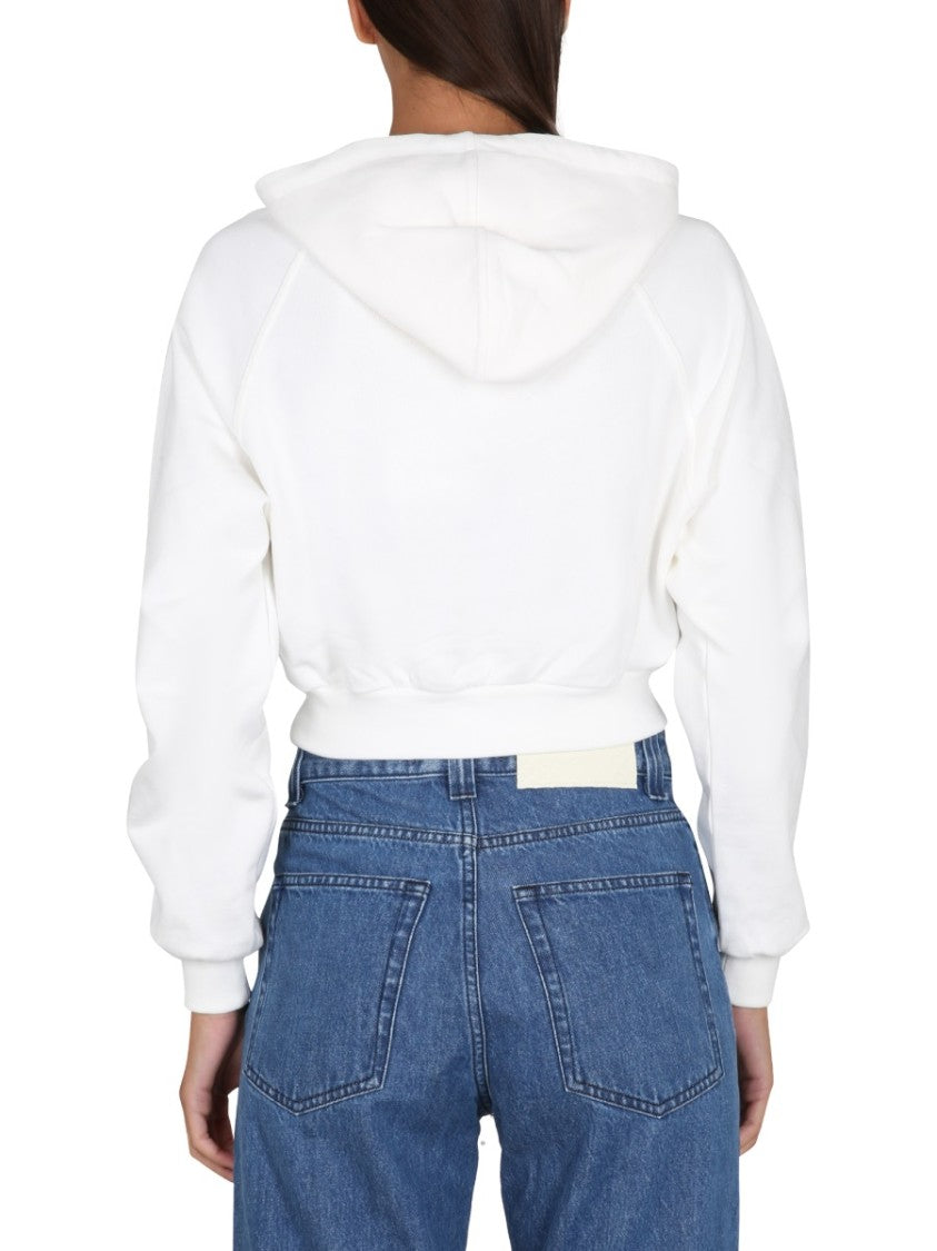 Sunnei Cropped Hoodie With Drawstring