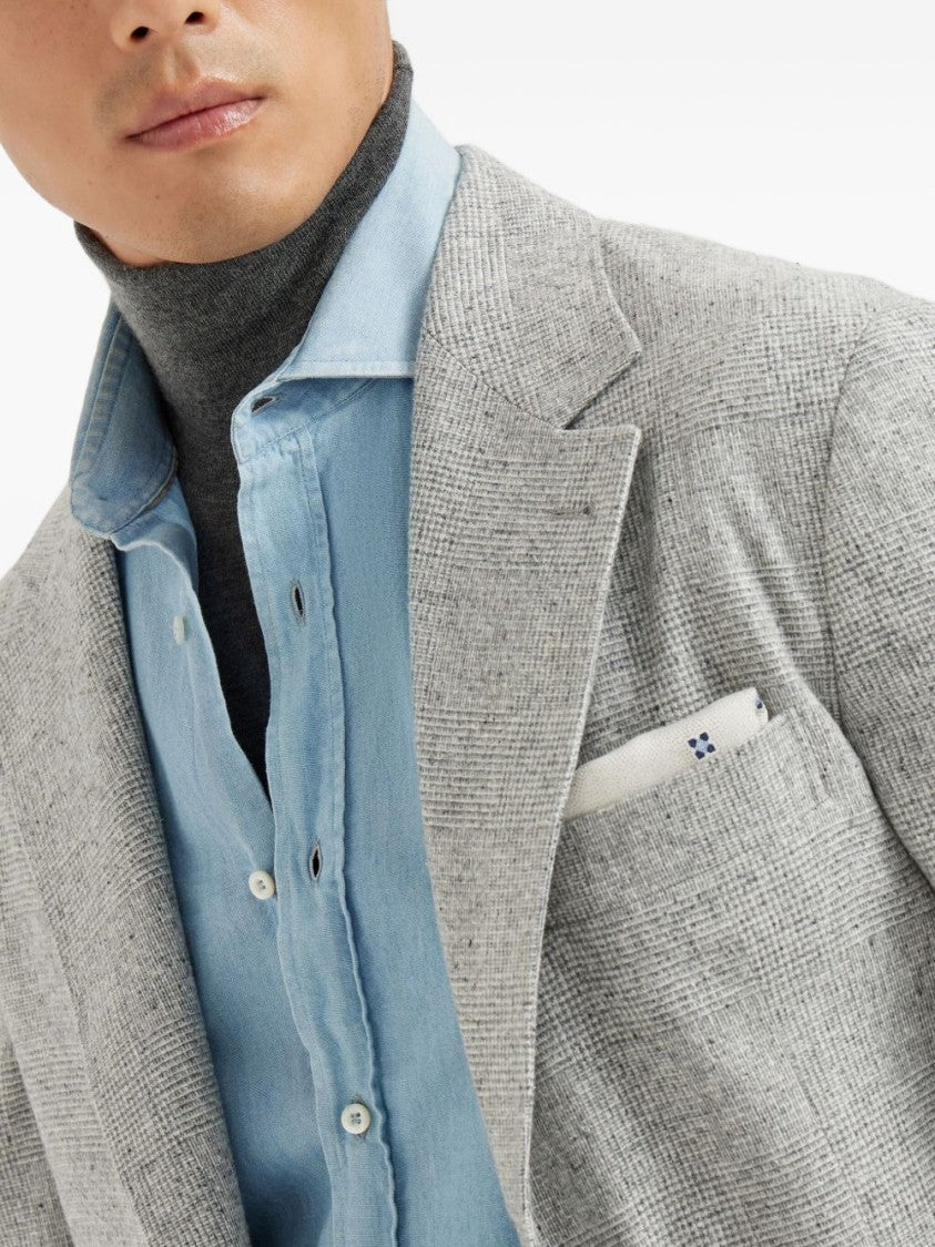 Brunello Cucinelli Deconstructed Grey Blazer