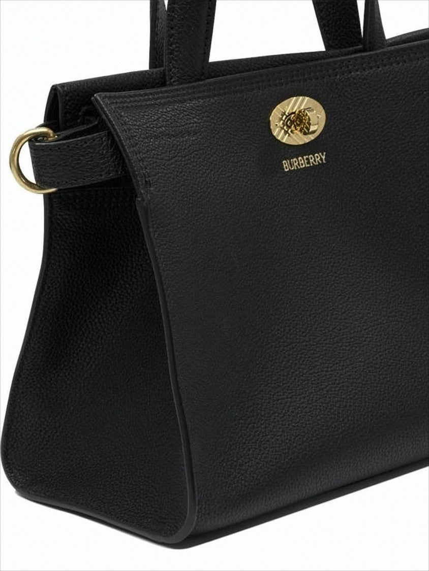 Burberry Textured Calf Leather Tote Bag