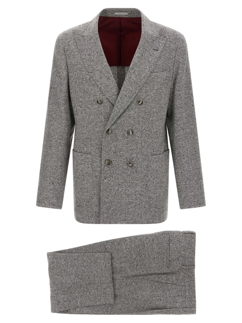 Brunello Cucinelli Textured Grey Wool