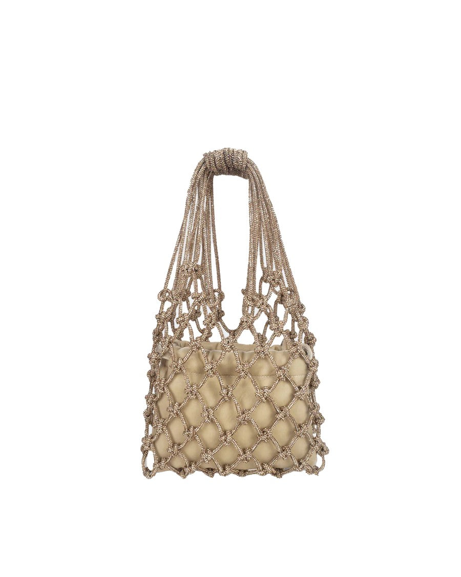 Hibourama Golden Shadow Velvet Mesh Bag