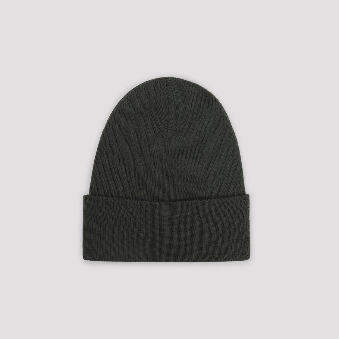 Moncler Grenoble Olive Green Virgin Wool Knitted Hat With Logo Patch