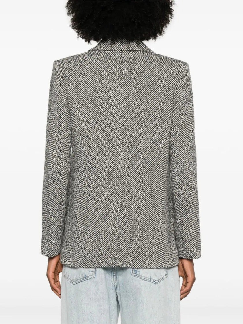 Self-Portrait Herringbone Blazer
