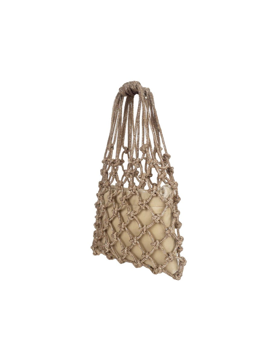 Hibourama Golden Shadow Velvet Mesh Bag