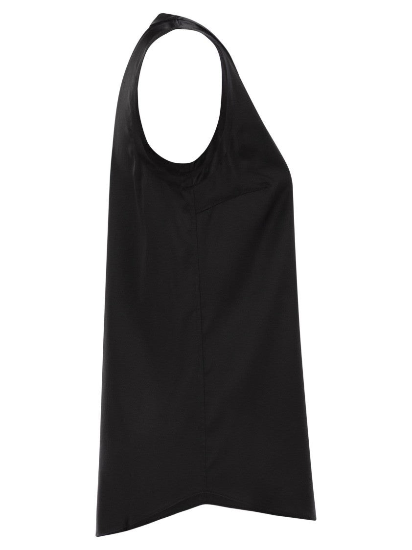 Brunello Cucinelli Stretch Silk Satin Top