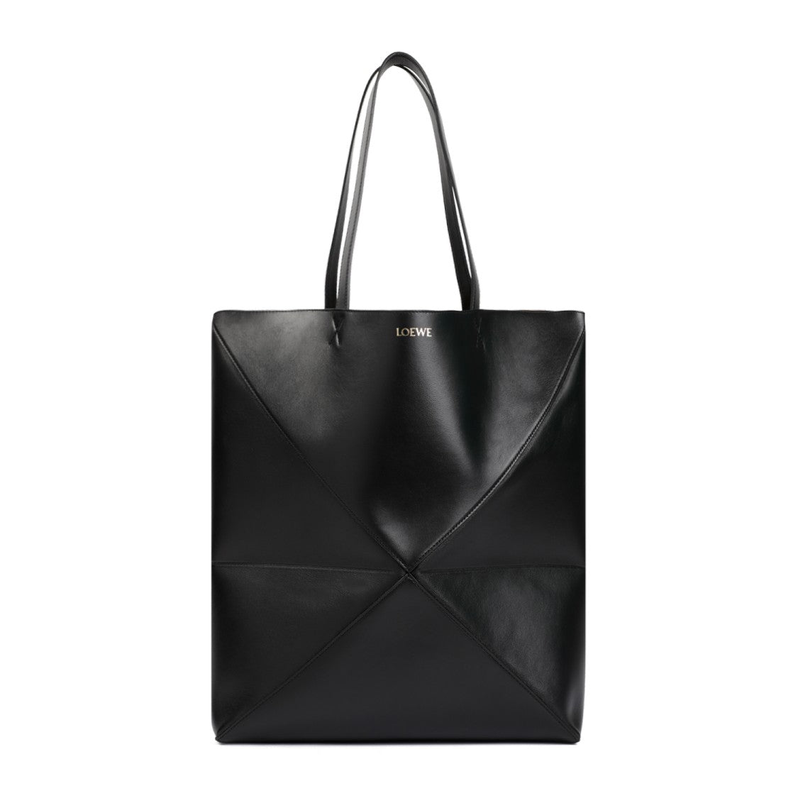 Loewe Architectural Black Calf Leather Tote Bag