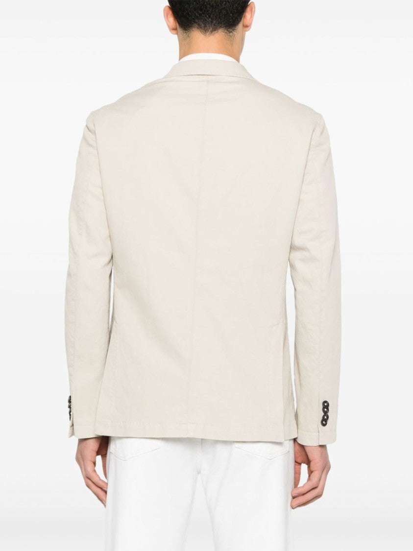 Manuel Ritz Tailored Sand Beige Single Breasted Blazer