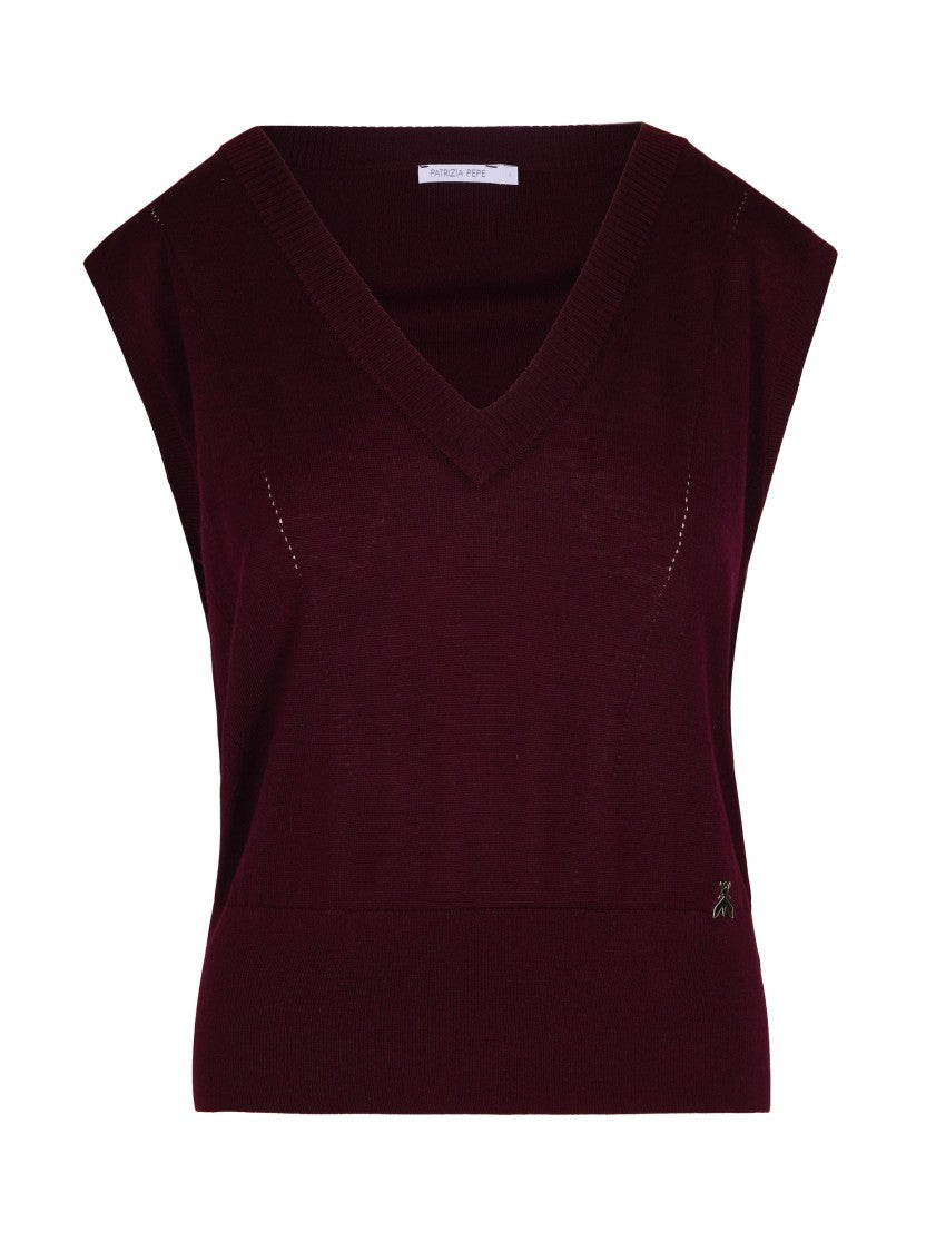 Patrizia Pepe Sleeveless Knitted Gilet