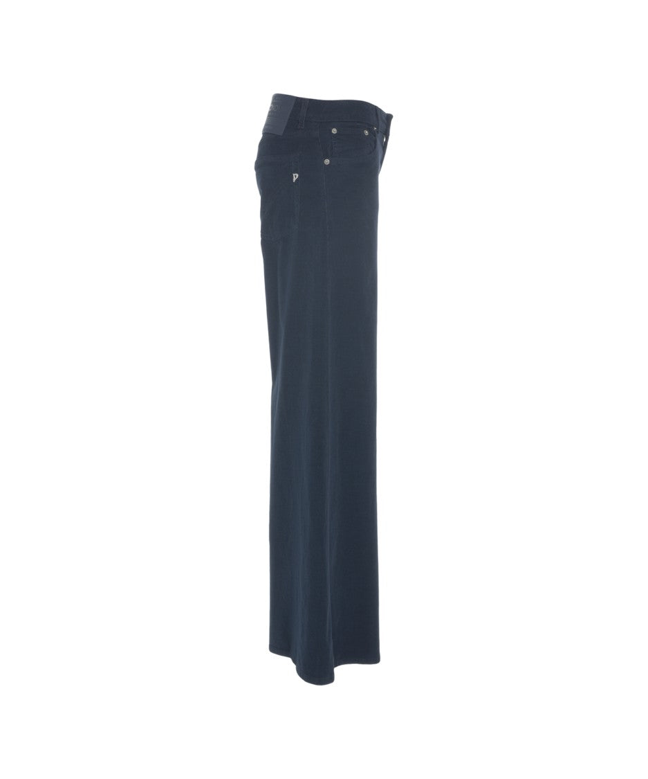 Dondup Wide-Leg Jeans With Classic Five-Pocket Design And Hidden Zip Closure
