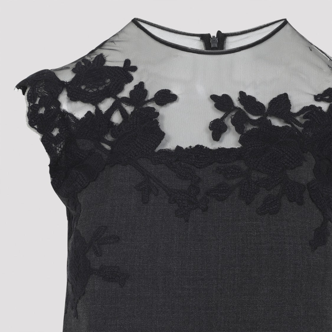 Ermanno Scervino Grey Virgin Wool Mini Dress