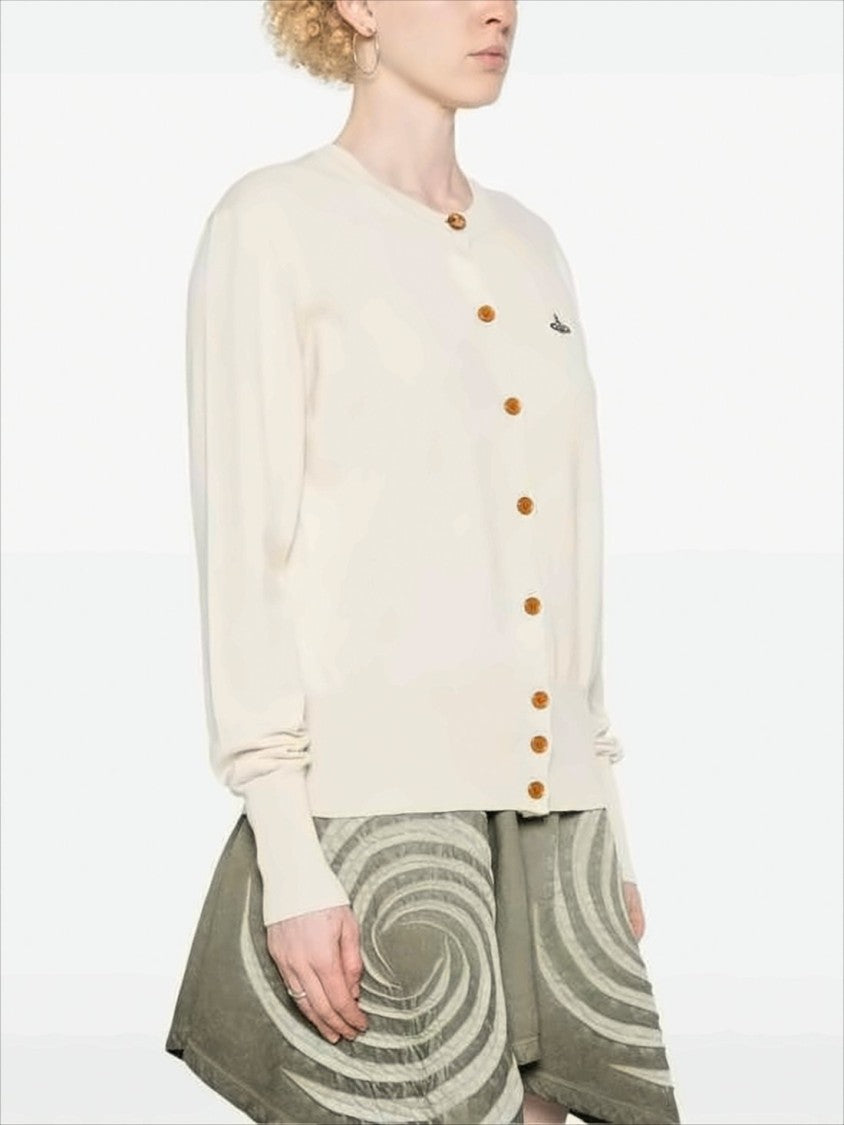 Vivienne Westwood Classic Round Neck Cardigan With Contrasting Buttons