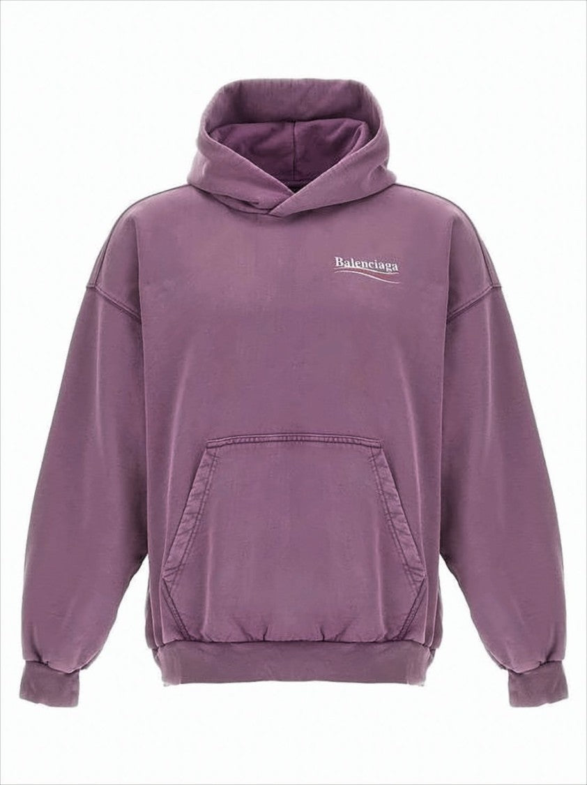 Balenciaga Relaxed Fit Washed Cotton Hoodie