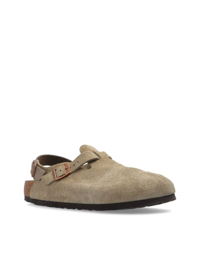 Birkenstock Gray Suede Sandals With Adjustable Strap