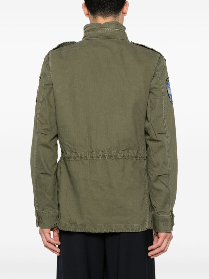Polo Ralph Lauren Military-Inspired Green Coat With Embroidered Patches