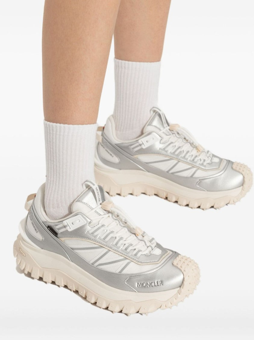 Moncler Silver Polyamide Moncler Argento Sneakers