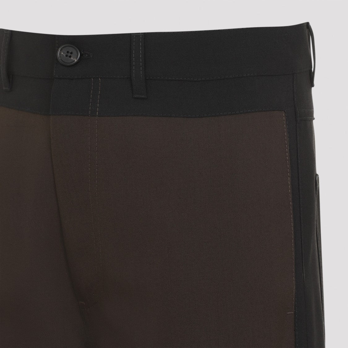 Marni Tailored Virgin Wool Trousers With Contrast Detailing