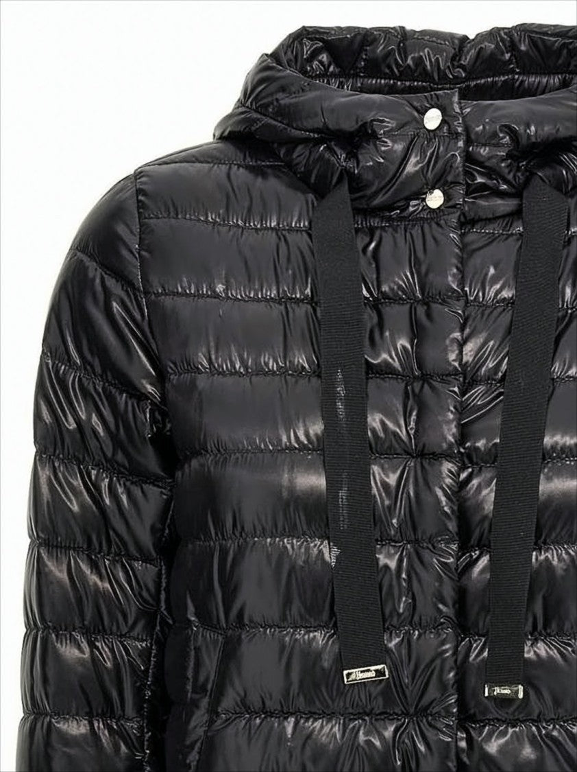 Herno Quilted Black Padded Jacket With Hood