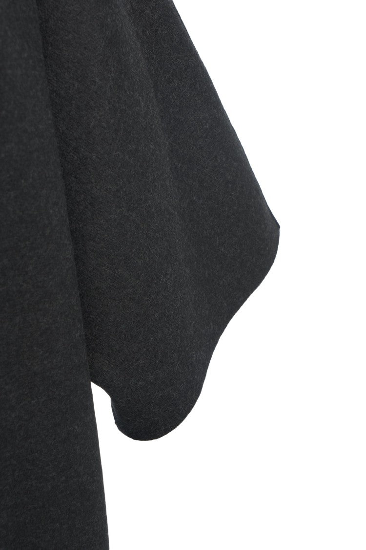 Harris Wharf London Virgin Wool Short Coat With High Collar And Wide Sleeves
