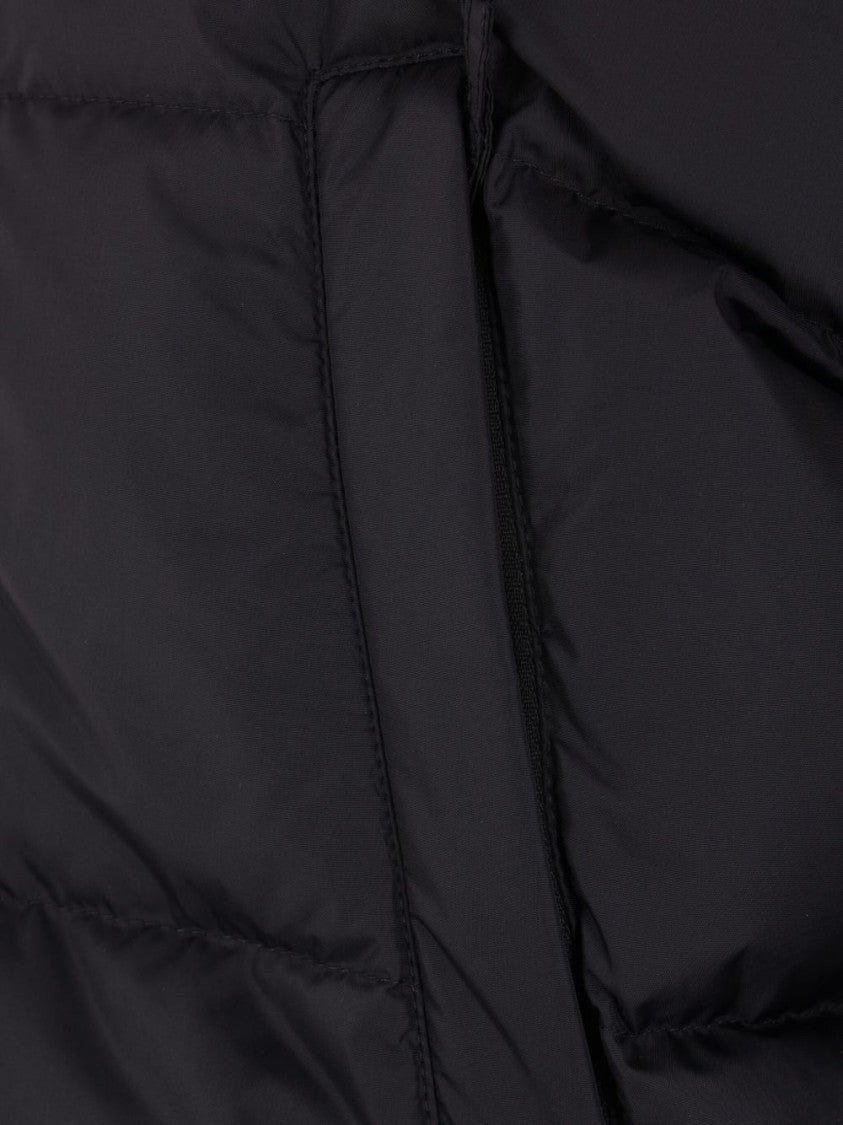 Herno High-Collared Black Puffer Jacket With Horizontal Quilting