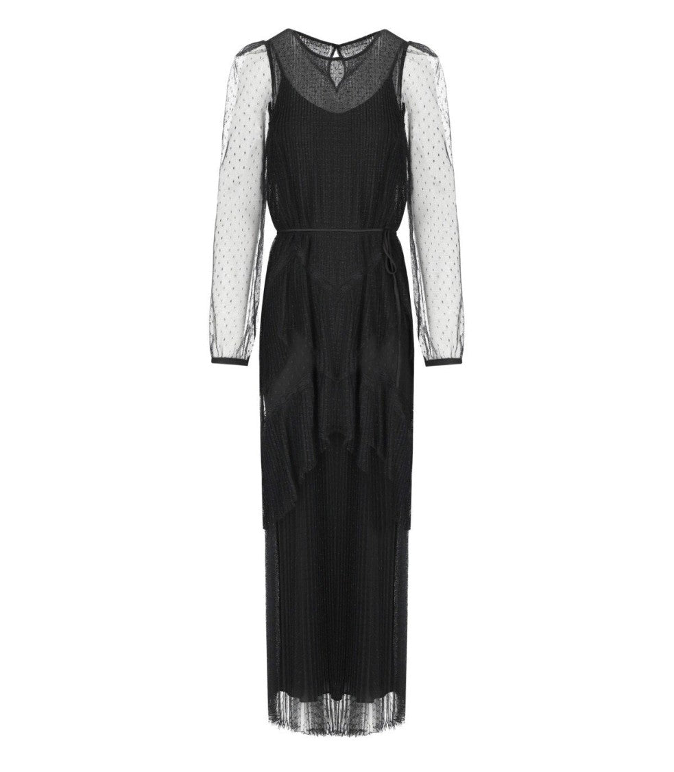 Twin-Set Black Long Pleated Dress