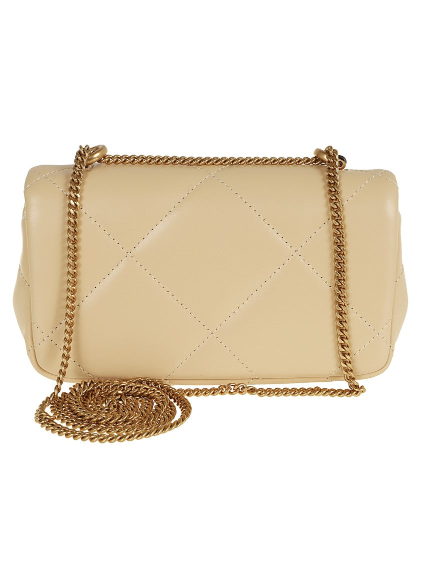 Tory Burch Yellow/Orange Kira Diamond Quilt Pave Mini Flap Bag
