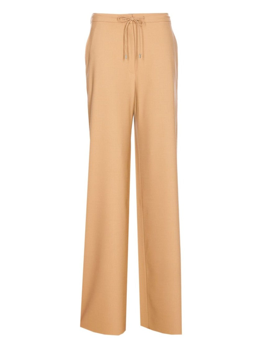 Max Mara Wide-Leg Trousers With Drawstring Waist And Side Pockets
