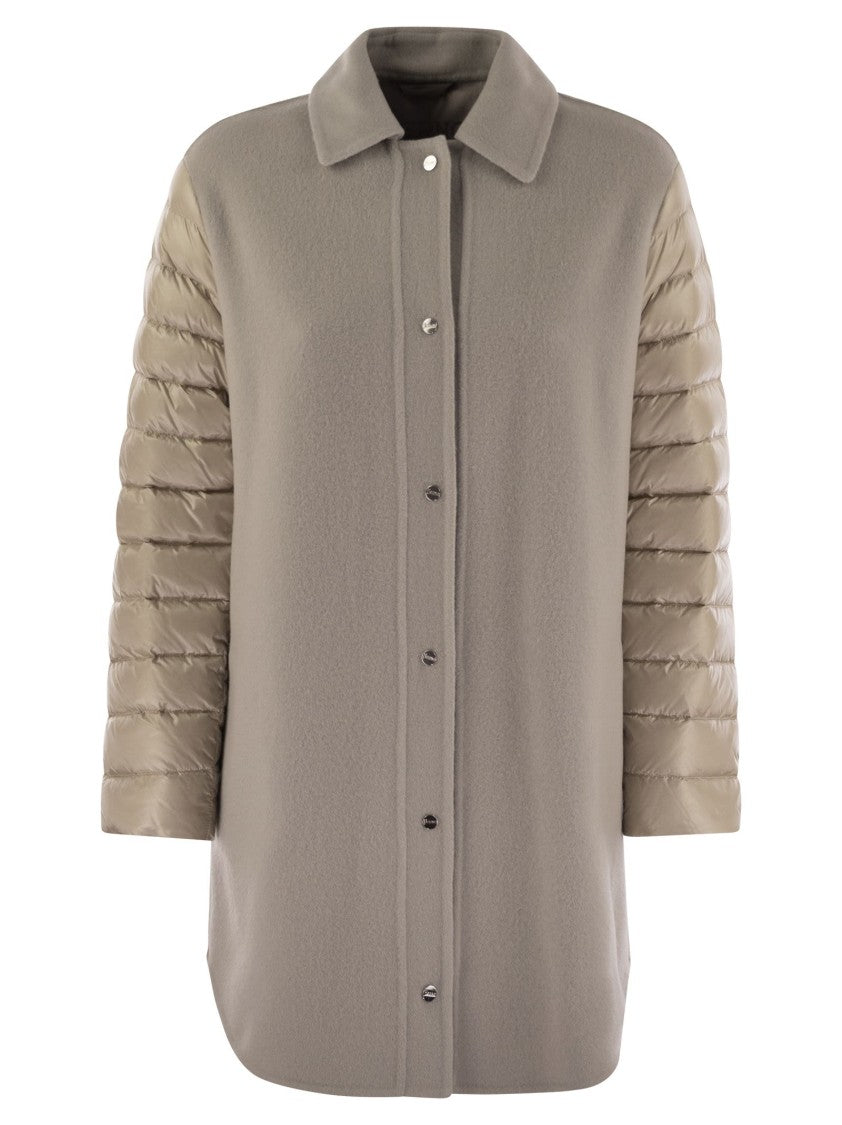 Herno Wool And Down Sleeve Coat