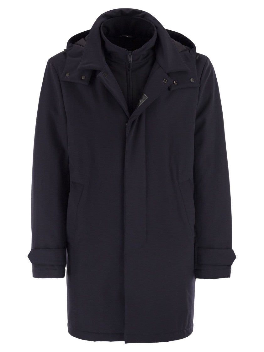 Fay Morning Coat Travel In Jersey Stretch