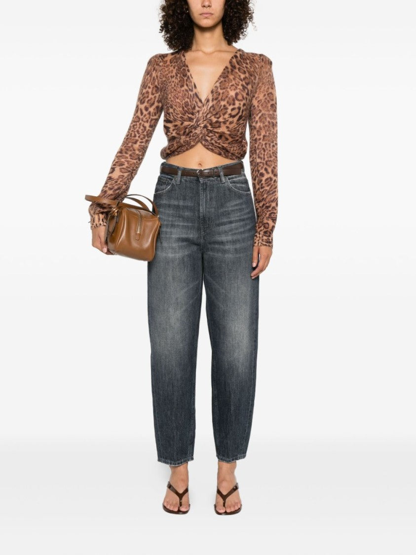 Dondup High-Waisted Relaxed-Fit Jeans With Vintage Wash