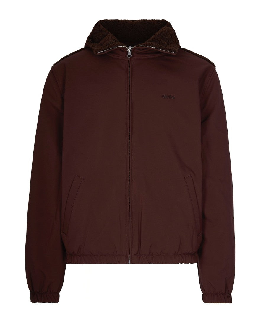 Arte Antwerp Technical Sherpa And Nylon Brown Giubbino