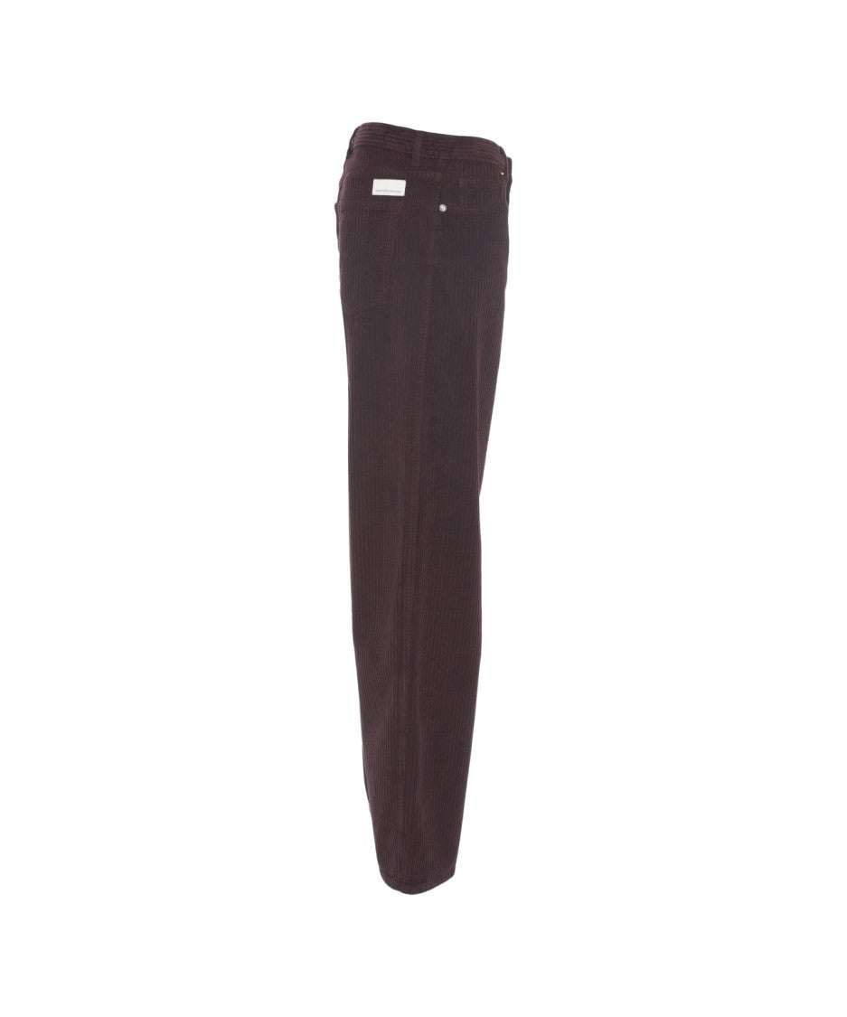 Nine In The Morning Wide-Leg Corduroy Pants With Classic Five-Pocket Design