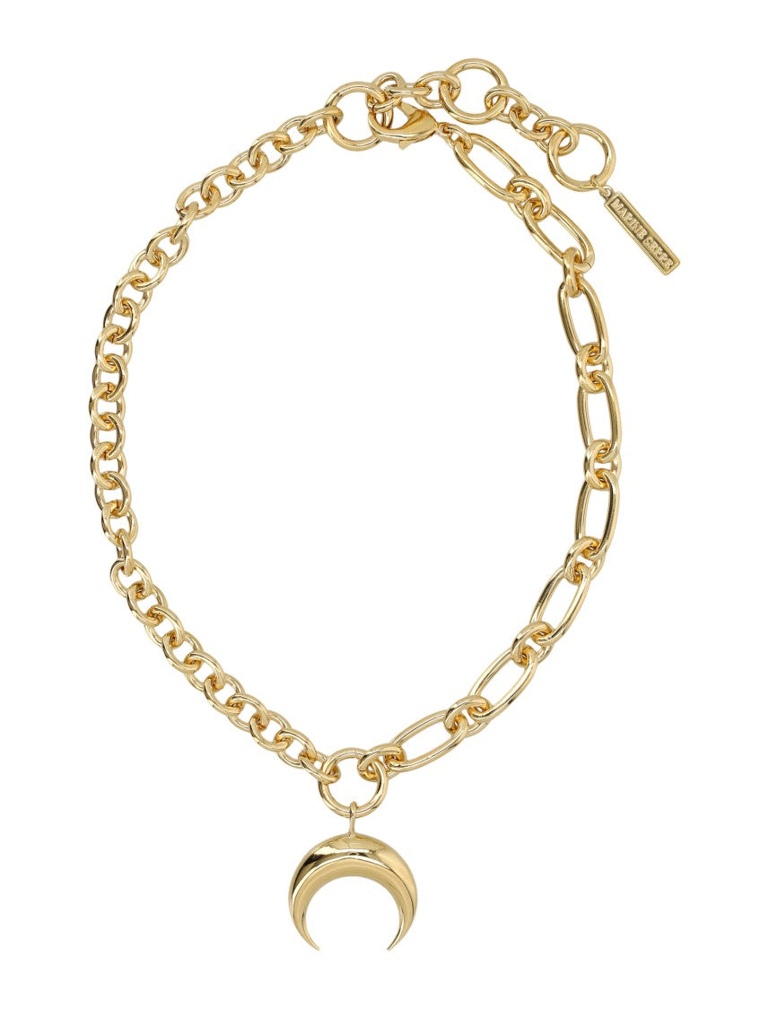 Marine Serre Chain Moon Necklace