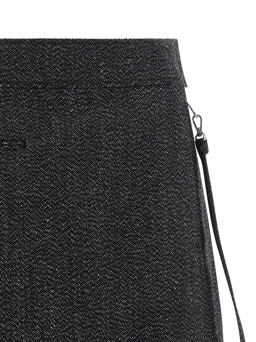 Courrèges 'Zipped Caviar Mini' Skirt